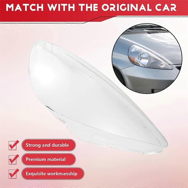 [LCS] Bilfrontlykt frontlykt lampe linse skall deksel erstatning for Honda Fit Jazz Hatchback 2003-2 Right