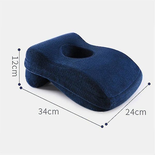 Memory Foam Nap Pude Rejse Nakkestøtte Nakkestøtte Pude Kontor Hvile Frokostpause Occipital Ortopædi Studenter Skrivebord Søvn Dark blue