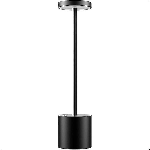 Sladdlös LED-bordslampa Bärbar USB Uppladdningsbar (svart)