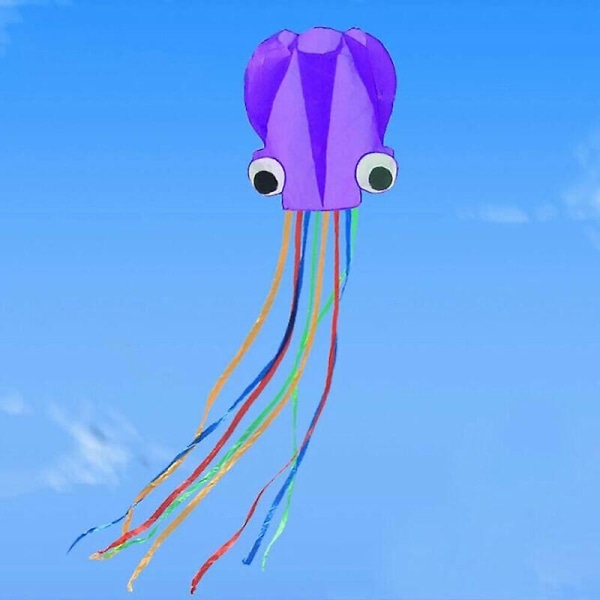 (lila) 30M String Line Octopus Kite Park Helger Barn och vuxna Lätt att flyga Drakkul