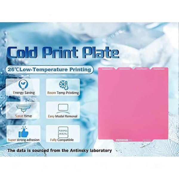 Til Snapmaker U1 Build Cold Plate PEI Dobbeltsidet Fleksibel Magnetisk Stål til Snapmaker U1 3D Printer Dele Pink