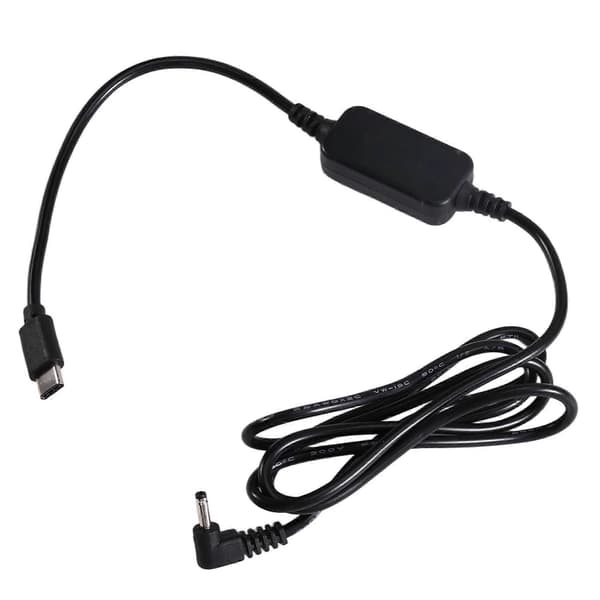 PD Typ C till DC 3.0x1.1mm hankabel för DC-koppling DR-E5 DR-E8 DR-E10 DR-E12 DR-E15 DR-E17 Black