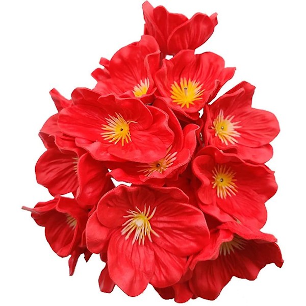 20 stk Kunstig Valmue Rød Blomsterbukett Falske Valmuer Juledekorasjon For Hjem Bryllup Bord Butikk