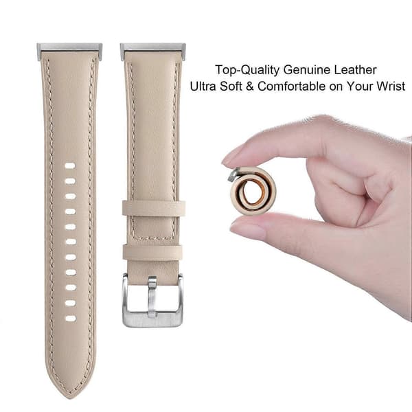 [LCS] Til Fitbit Versa 4/Fitbit Sense 2 Urrem Ægte Koskind Læder Armbånd Multicolor Style E