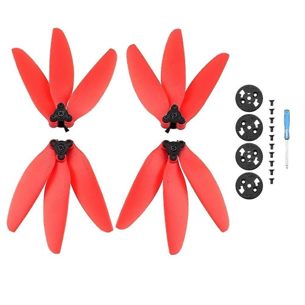 Trebladig propeller för dji mavic mini /mini 2/se drone lättviktsrekvisita bladbyte vingfläktar reservdelar tillbehör Red