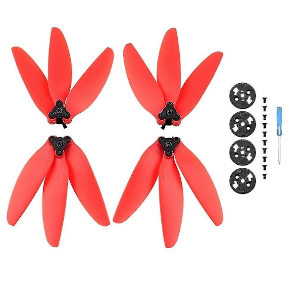 Trebladspropeller för DJI Mavic Mini / Mini 2 / SE drönare, lättviktiga propellrar, bladbyte, vingfläktar, reservdelar, tillbehör Red