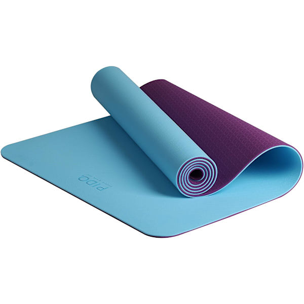 Yogamatte Treningsmatte Spesifikasjoner 183 cm X 61 cm, Lett Reise Yogamatte Tynn 6 mm Sklisikker Stropp