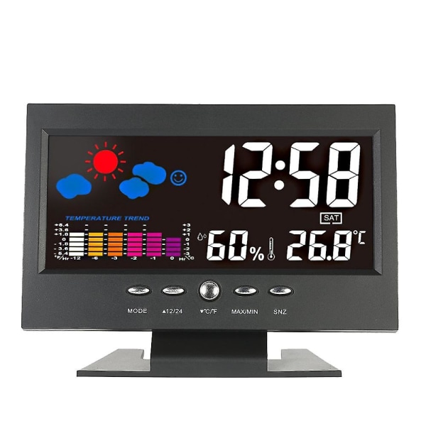 DC 000 digital termometer hygrometer väderstation alarmklocka