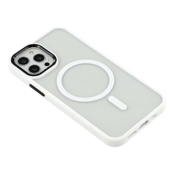 Fodral för iPhone 12 Pro Max kompatibelt med MagSafe Anti-Drop TPU PC-telefonfodral White White
