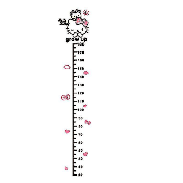 Söt Anime Akryl Höjddiagram Självhäftande Höjdmätning Väggdekaler Avtagbara väggdekaler