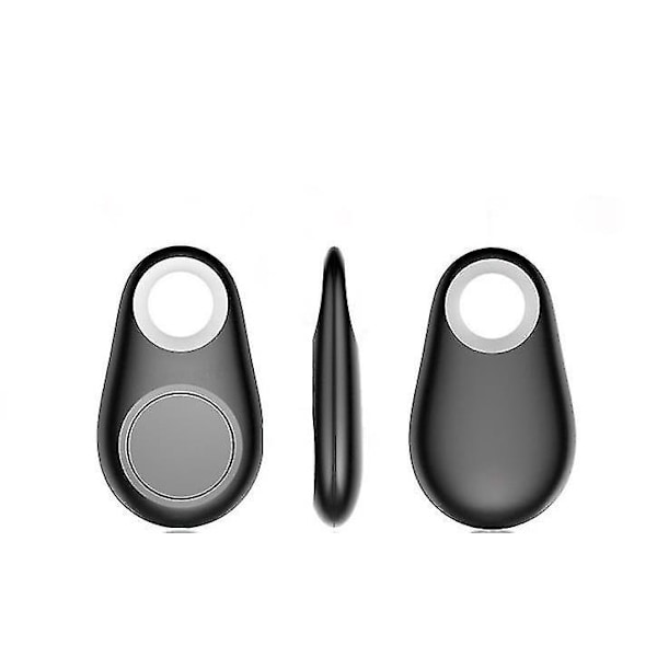 [LCS] Nøgleringformet Smart Bluetooth Anti-tabt Enhed GPS Tracker (Sort)