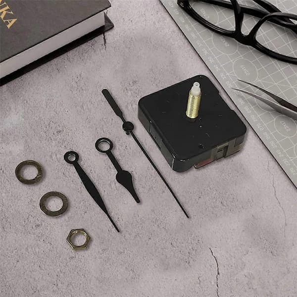 6 stycken klockrörelser DIY väggklocka batteridriven mekanism klocka matchande delar och visare Black