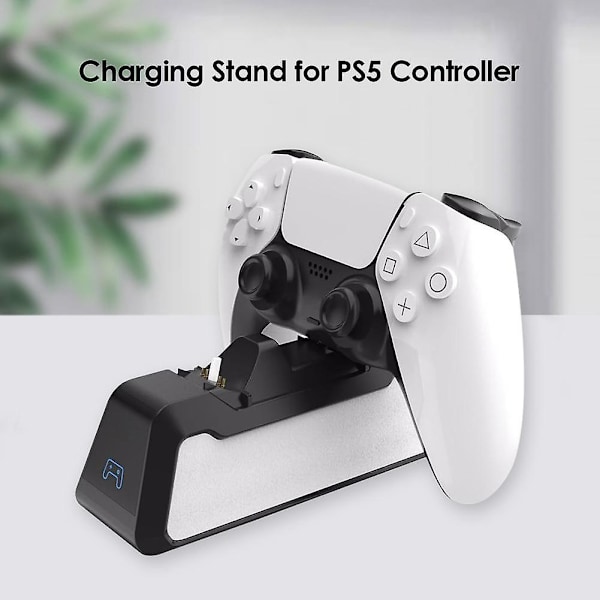 Snabb laddare för PS5-kontroller USB-port Dualsense snabbladdningsstation med LED-indikator för PS5 trådlösa kontroller