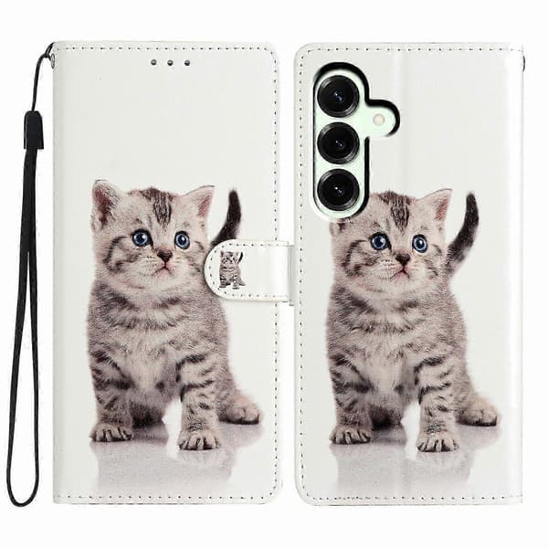 [LCS]Galaxy A17 Plånboksfodral PU-läder Mönster Stativskydd med Rem för Fro Multicolor Cute Cat