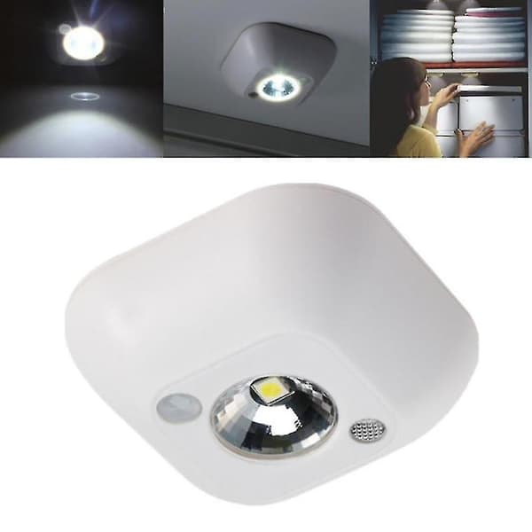 [LCS] LED-sensor nattlampa dubbel induktion PIR infraröd rörelsesensorlampa magnetisk White