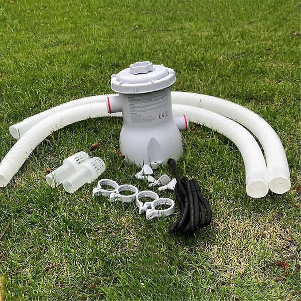 Elektrisk poolpump med filtersystem kompatibel med simbassänger vattenirkulation