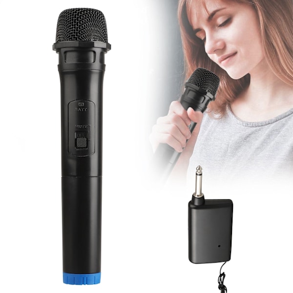 Trådløs Mikrofon Karaoke Bluetooth Mikrofon, Trådløs Professionel Håndholdt Trådløs Mikrofon og Modtager, Trådløs Mikrofon til Sang