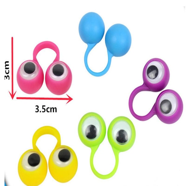 5 Uttrar Ögonrings, Ögonfingerdockor Ögonmonsterfinger