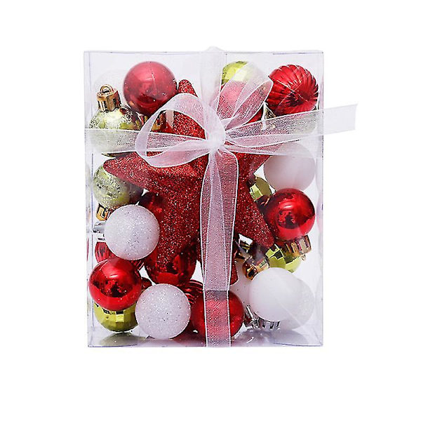 30 st Julgranskulor Ornament Hängande Prydnader Jul Hem Fest Bröllop Dekor B