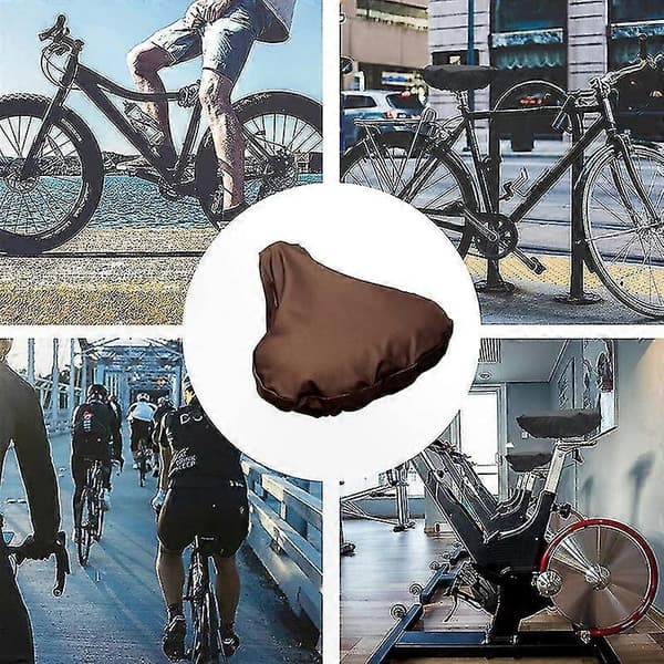 [LCS] Vattentäta sadelskydd med dragsko - 2-pack regnskydd för cykelsadlar Brown