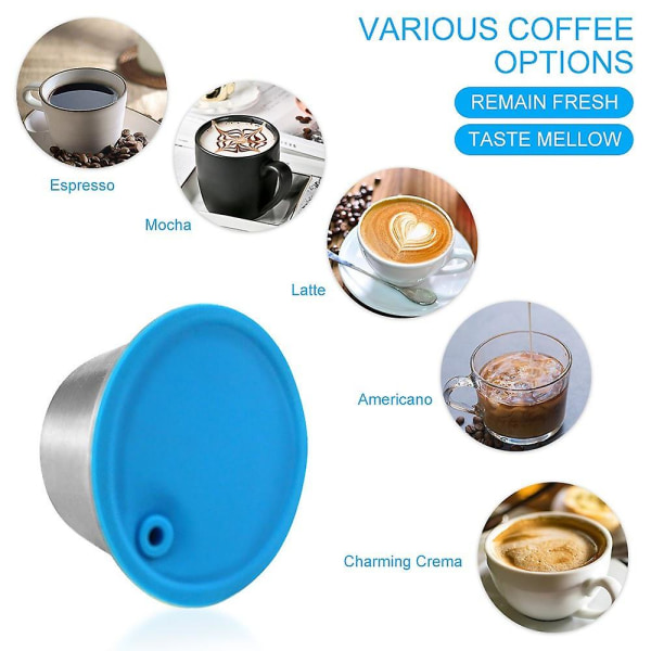 Gjenfyllbare Kaffekapsler Rustfritt Stål Kaffemaskin Pod Filter