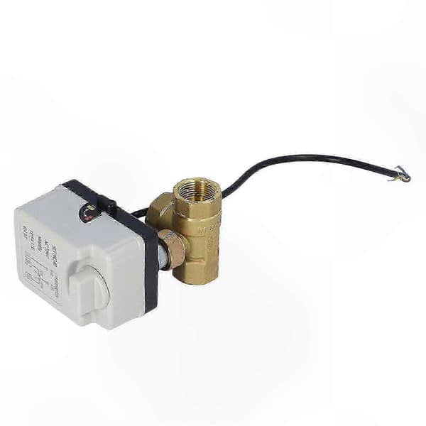 3/4 tommer 3-vejs motoriseret kugleventil i messing til vandkontrol, AC 220V, hungevindforbindelse