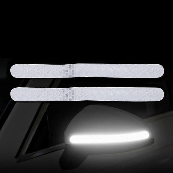 [LCS]2 stk/sett Bilrefleksklistremerker Vanntette Sikkerhetsvarsel Reflekterende Teip Silver white