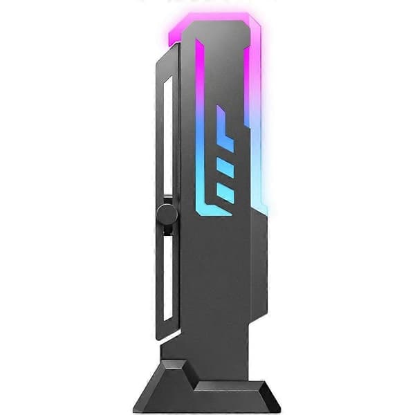 ARGB Belysning Synkronisering Vertikal Grafikkortshållare GPU-fäste med Magnetisk Bas för Spel- och Videokort