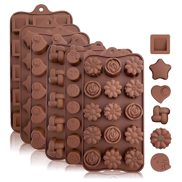 6 Stykker Kageform Multi Style Silikone Chokoladeform Kærlighed Anim Style 2