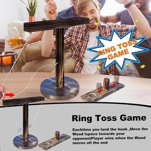 [LCS] Kroker Ringkastspill med Shot Ladder Bundle, Håndlaget Tre A, 5 Hull (A, 5 Hull)