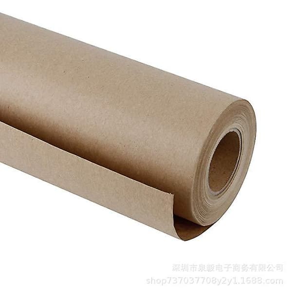 [LCS]Brun Kraftpappersrulle 12\" X 100 Fot För Förpackning Present Post