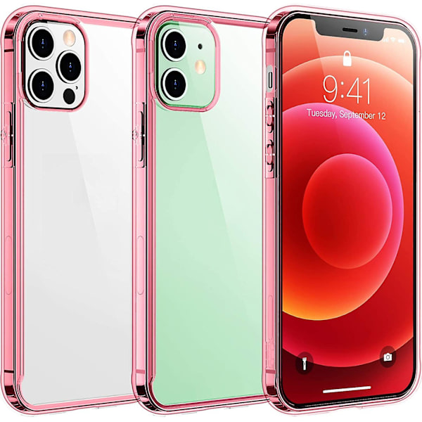 Transparent Skal Kompatibelt Med Iphone 12 Skal/kompatibelt Med Iphone 12 Pro Skal Pink