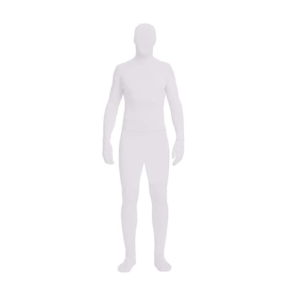 [LCS]Party Kostym Osynlig Morph Suit Vuxen Män Kvinnor Helvit 150CM White