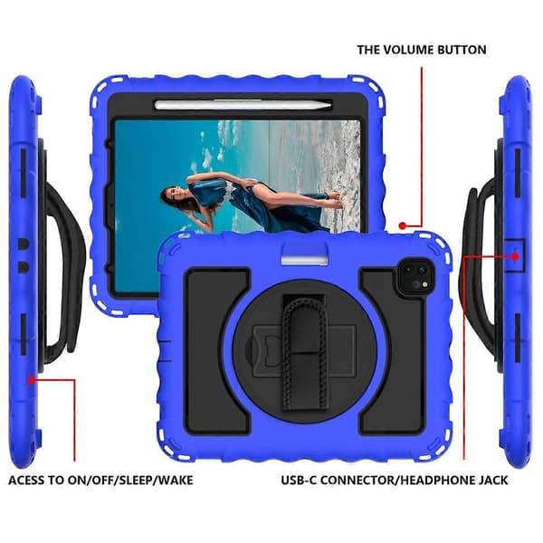 Kova kotelo iPad Pro 11 tuuman 2020 -mallille Blue