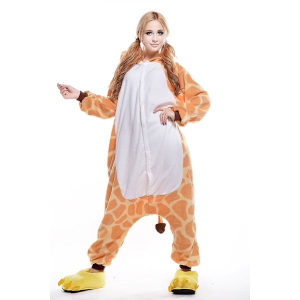 Reedca Totoro Aikuisten Onesie Halloween Cosplay Asut Anime Pyjamat Yhteensopiva Naisten Ja Tyttöjen Kanssa, napitus Giraffe L