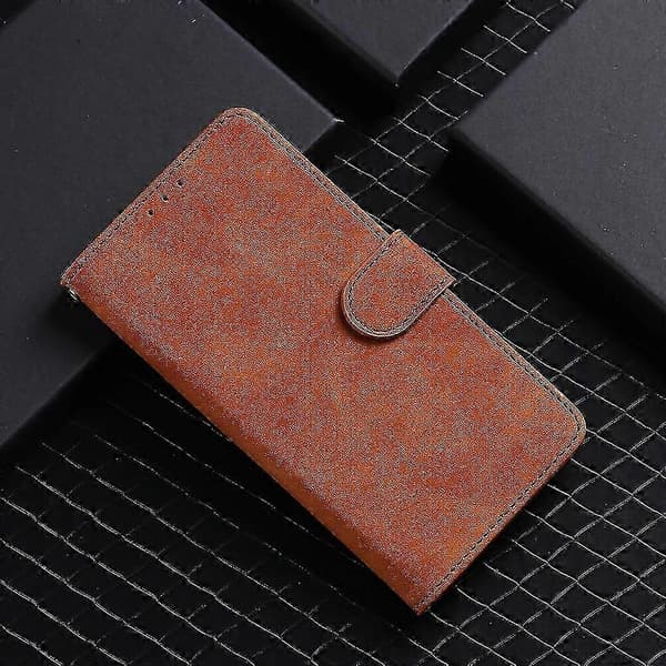 Etui til Nokia 8.3, Premium Lær med Kortholder, Flip Folio Magnetisk Etui Coque - Brown