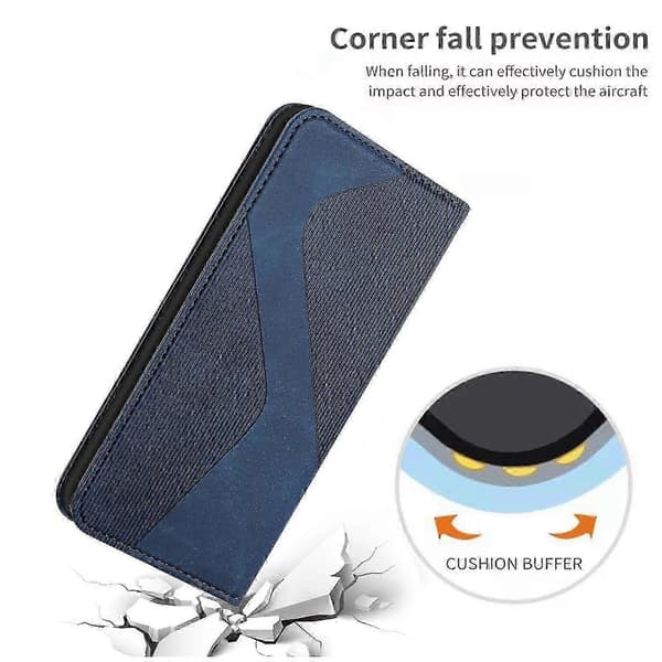 [LCS]Stativfodral för Samsung Galaxy A41 med PU-läderfodral Blue Samsung Galaxy A41