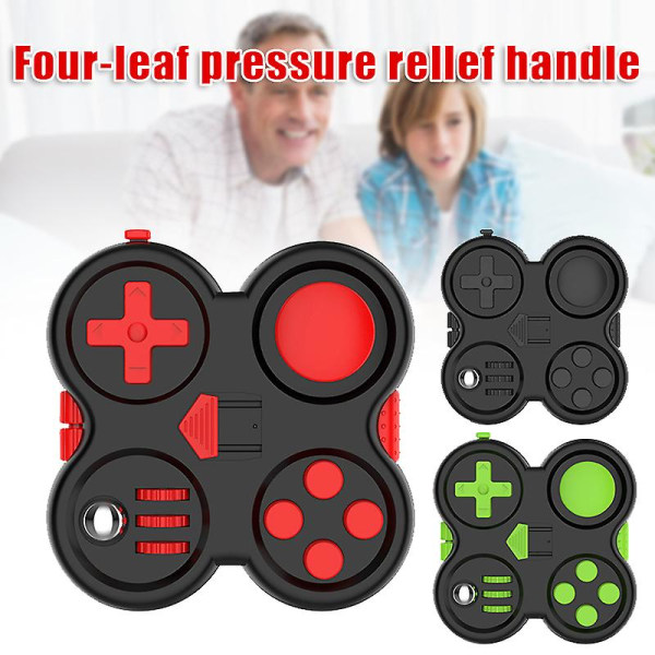 Figit Toys Fidget Pad Fidget Controller Ångest och stress relief Dödande tid för barn och vuxna Black Green