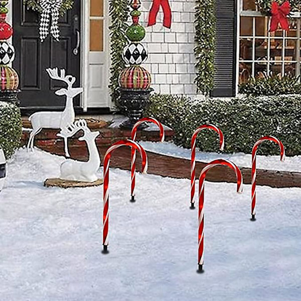 10 stk. Julegodteristang i plast, juletrehengende ornament