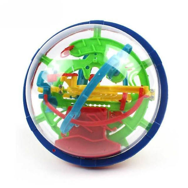 3D Magisk Labyrintboll Pusselspel Leksaker Rullande IQ Intellekt Boll 100 Steg Balans Hjärngympa