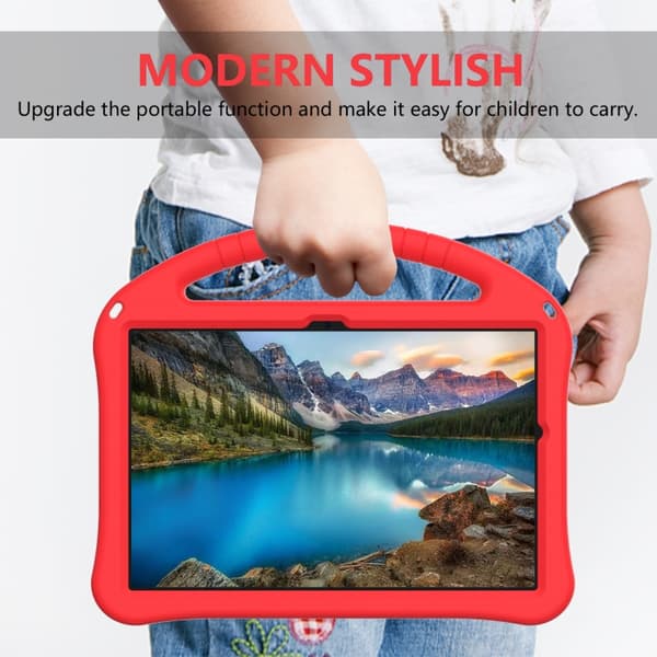 [LCS]Samsung Galaxy Tab A9+ / A11+ EVA Støtsikkert Deksel med Stativ Röd