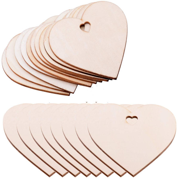 50 st Trähantverk att Måla Julgranshängen Obehandlade Träutskärningar Jul (ängelutskärningar) 50PCS