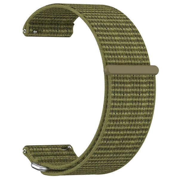 [LCS] For Garmin Venu X1 håndleddsstropp Magic Tape Nylon Loop klokkereim med metallring Multicolor Olive Green
