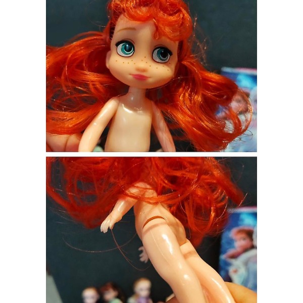 6 stk. Figur Prinsesse Mini Dukke Legetøjssæt Børnegavesæt
