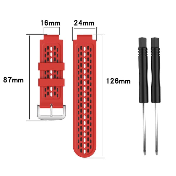 For Garmin Approach S2 / S4 silikonklokkerem Red Black