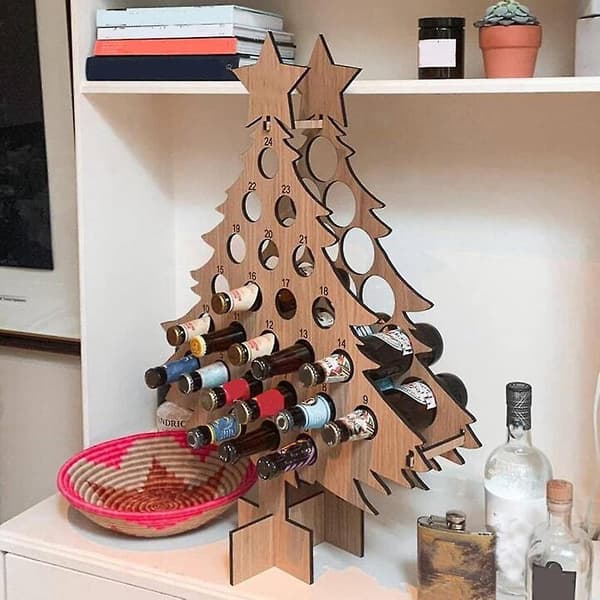 Vin Adventskalender til Voksne, Juletræs Vinreol, Festlig Vinudstilling[JUN]