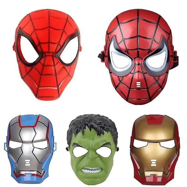 Child Avengers Superhjälte Spiderman Hulk Iron Man Wolverine Cosplay Mask / Halloween Pojkar och Flickor Party Cartoon Mask Present 12