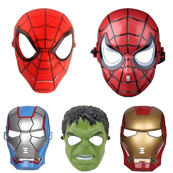 Child Avengers Superhjälte Spiderman Hulk Iron Man Wolverine Cosplay Mask / Halloween Pojkar och Flickor Party Cartoon Mask Present 4