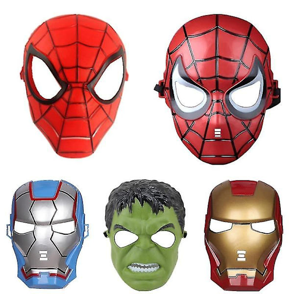 Lasten Avengers Supersankari Hämähäkkimies Hulk Rautamies Wolverine Cosplay Naamio / Halloween Poikien Ja Tyttöjen Juhla Sarjakuva Naamio Lahja 1