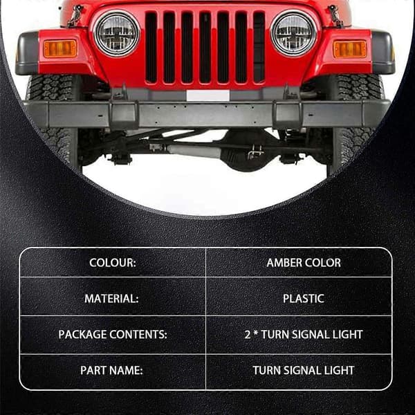 [LCS]2 stk. blinklys til 2001-2006 Jeep Wrangler (TJ) plastlinse 39 Plastic